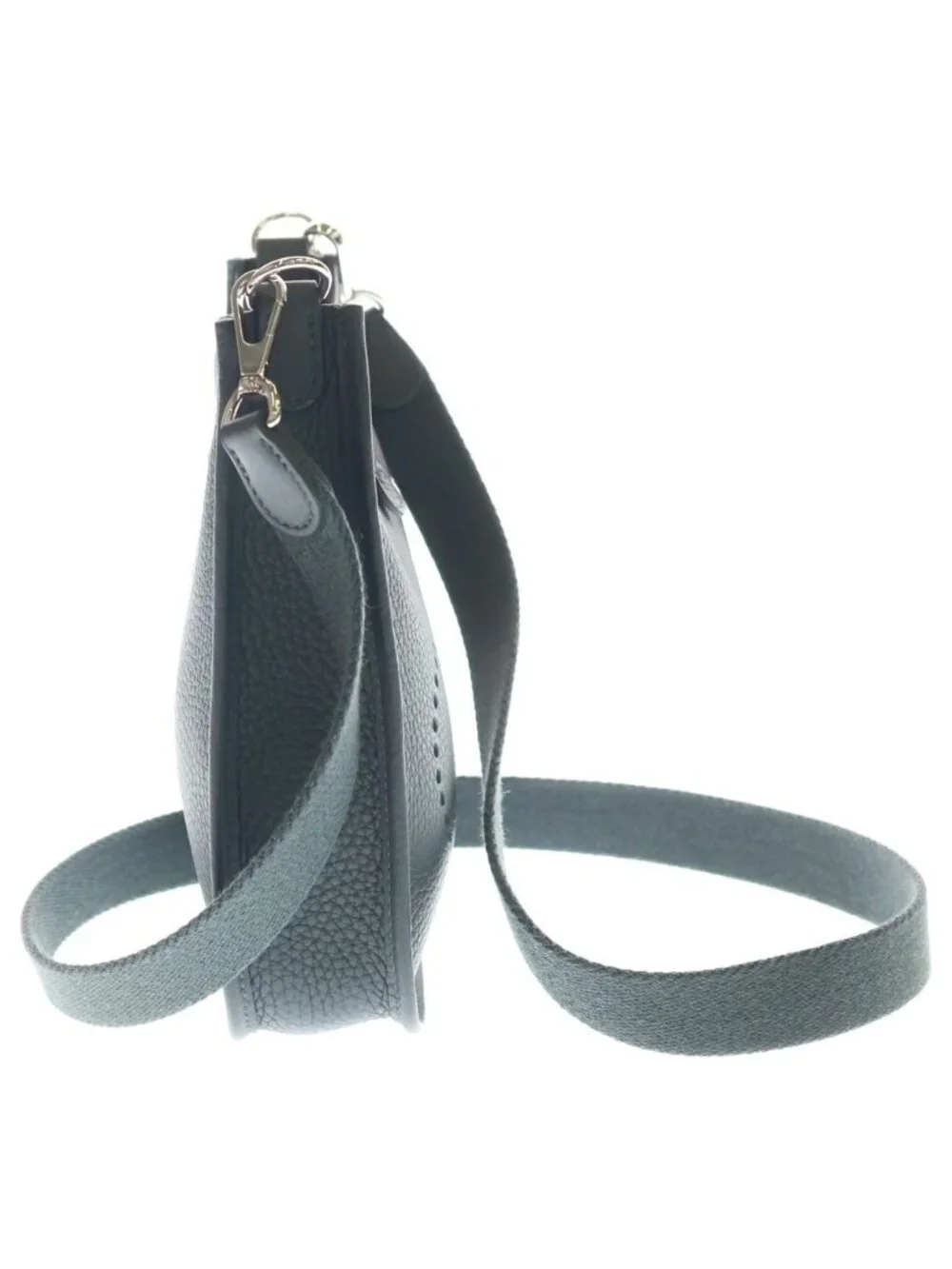 Hermes Evelyne TPM Vert Mangrove Shoulder Bag Gray Taurillon Silver